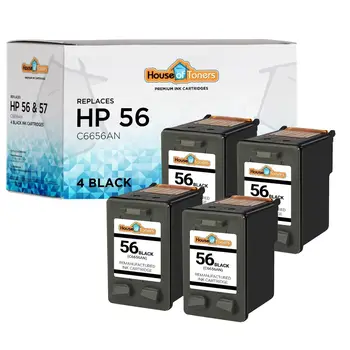 черные чернила 4pk 56 подходят для факса HP 1240 Deskjet 450 5150 5550 5650 5850 9650 9670 9680