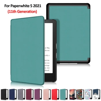 Чехол Funda для Kindle Paperwhite 2021 Чехол 11-го Поколения Smart Leather Cover Для Чехла Kindle Paperwhite 5 2021 Чехол для электронных книг 6.8 