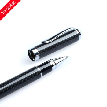 Шариковая ручка из настоящего углеродного волокна YTF-carbon, Модная металлическая Качественная Пишущая ручка для офисного бизнеса