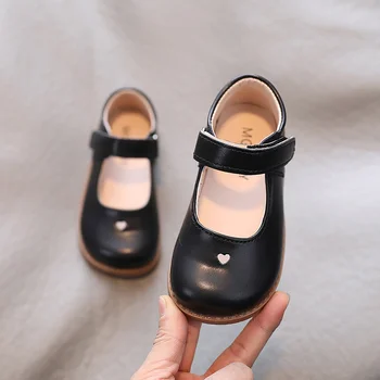 Школьная кожаная обувь в стиле ретро для девочек, осень-весна 2023, Новая Корейская модная Детская Супер Мягкая Удобная Обувь от 1 до 6 Лет