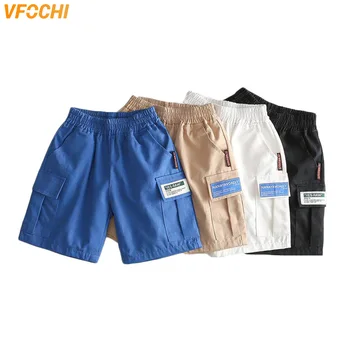 Шорты-карго для мальчиков VFOCHI 2022, хлопковые брюки от 4 до 16 лет, одежда для подростков, детская одежда, летние короткие повседневные брюки для мальчиков