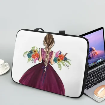 Элегантная женская сумка для ноутбука с принтом HP Dell Asus Apple Huawei, Универсальная дорожная сумка для 10.12.13.15.17-дюймового компьютерного чехла