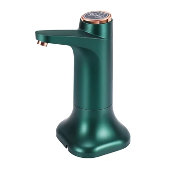 Электрический насос для бутылки с водой с базовым USB-диспенсером для воды, Портативный Автоматический Водяной насос, Ведро для бутылки с диспенсером - зеленый