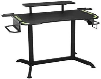 Эргономичный игровой стол для компьютера, регулируемый по высоте 52,6 дюйма, зеленый