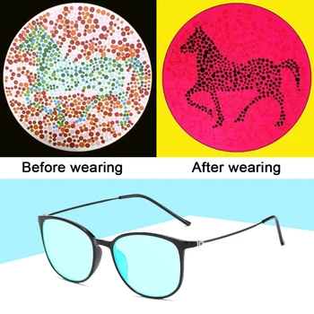 Полнокадровые красные и зеленые очки для дальтонизма, очки для коррекции дальтонизма для мужчин и женщин, Корректирующие очки, новые